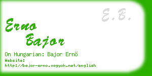 erno bajor business card